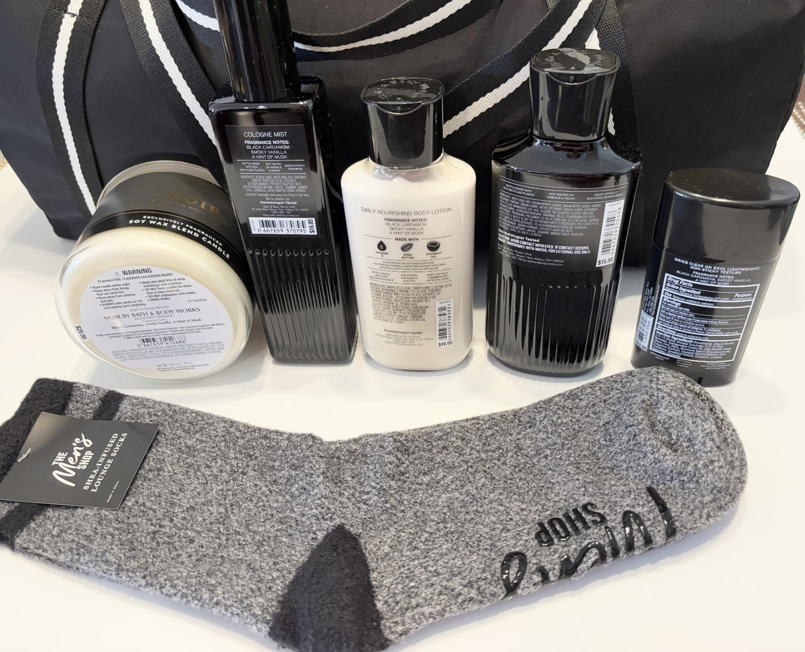 Bath & Body Works Noir LARGE 7 Pcs Men's Collection Body Care Gift