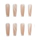 thumbnail image 3 of Uñas postizas de bailarina de línea blanca, uñas postizas brillantes, puntas largas de cobertura completa para mujeres y niñas, 3 of 5