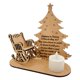 thumbnail image 1 of De Madera De Navidad, Árbol De Navidad, Silla De Ángel, Recuerdo, Vela Alimentada Por Batería, Decoración De Navidad Conmemorativa Speravity HA040155-01, 1 of 6