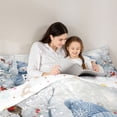 thumbnail image 4 of Homewish Kawaii Xmas Snowman Snowflake Twin Bedding Sets 7-Piece for Kids Children Teens,Red Sparrows Bedding Comforter Set Microfiber,Merry Christmas Breathable Sheet Sets,Lightweight Room Decor, 4 of 8