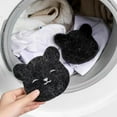 thumbnail image 1 of Épilateur pour Poils d'Animaux, Attrape-Poils Efficace, Matériau en Éponge Douce, Forme d'Ours Réutilisable, pour Machine à Laver, Noir, 1 of 7