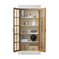 thumbnail image 6 of Living Room Cabinets 71.2'' Tall Display Cabinet with Glass Doors, Rustic Style China Cabinet, Curio Cabinet for Collectibles Figures Trophies, for Hallways Living Room, Kitchen, Home, Studio or Work, 6 of 8