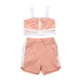 thumbnail image 3 of Baby Summer Sleeveless Short Style Cami Top Solid Color Short Pants Sports Two Piece Set, 3 of 3