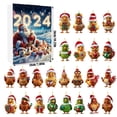 thumbnail image 3 of 2024 Christmas Countdown Sets - 2D Home Chicken Ornaments with Santa Hats for Holiday Decoration - Advent Calendar Tree Ornaments Set (24 ), 3 of 7