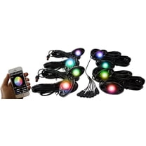 Rsld8kitcs Colorsmart 8 Pod Led Rock Light Kit (Rgb Multi Color W/ Black Fits select: 1995-2018 FORD F150, 1999-2017 CHEVROLET SILVERADO