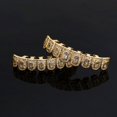 thumbnail image 3 of Hip Hop Iced Out T Square Zircon Tooth Grillz 8/8 for Men Body Piercing Jewelry Gold Plated Cubic Zirconia Teeth Grills Cap Set BLD, 3 of 6