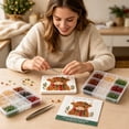 thumbnail image 4 of Christmas Sea Glass Art Kit, DIY Sea Glass Set with Wooden Easel, Festive Holiday Craft Supplies for Beginner-Friendly Handmade Christmas Decorations and Home Decor, 4 of 6