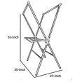 thumbnail image 5 of Benjara BM96035 Plastic & Metal Frame Folding Laundry Rack, Black & White, 5 of 5