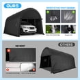 thumbnail image 4 of HOTEEL Carport 10x20ft Heavy Duty Portable Garage with All-Steel Metal Frame & Vents, All-Season Round Style Outdoor Storage Shed for Car, Truck, Boat, Patio Furniture Anti-Snow Waterproof, 4 of 12