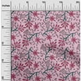thumbnail image 1 of oneOone Tissu Viscose Georgette Feuilles & Floral Imprimé Bloc Tissu BTY 42 Pouces de Large, 1 of 4
