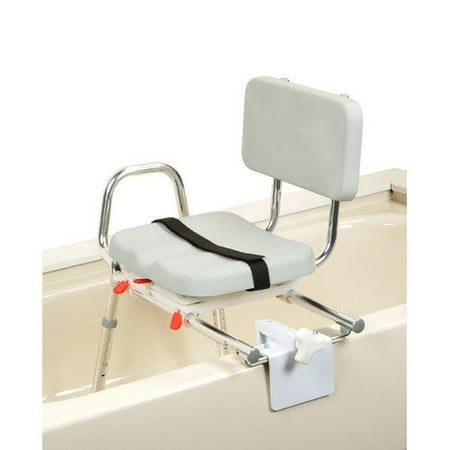 Eagle Health Tub Mount X-Short Transfer Bench with Padded Swivel Seat and Back