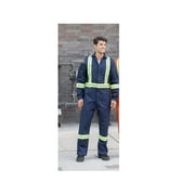 Coveralls 100% Cotton Twill with 2 Reflective Tape Concealed Metal Buttons, Multiple Pockets, Straight Back MULTICOLOR Available sizes Reg-Tall (Sold as 1's/ Pack)