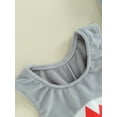 thumbnail image 6 of Newborn Infant Baby Halloween Costume Boys Girls Shark Outfit Mouth Print Sleeveless Rompers Bodysuit with Hat Cute Clothes, 6 of 7