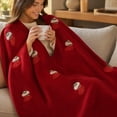 thumbnail image 4 of Neoargh 1 Pack Christmas Flannel Blanket Throw, Soft Plush Cozy Blankets for Couch Sofa Bed Lounging, Xmas Gifts, 27"x39", 4 of 6