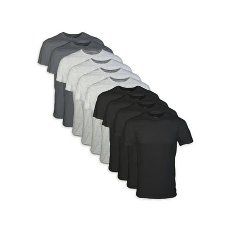 Gildan Adult Men's Short Sleeve Crew Assorted Color T-Shirt, 10-Pack, Sizes S-2XL