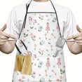 thumbnail image 2 of Princess Unicorn Flower Pattern Apron-Garden Aprons for Women with Pockets-Cotton Linen Waterproof Kitchen Cooking Gardening Aprons Adjustable for Kitchen,Cooking,BBQ and Salon 33x27 Inch, 2 of 7