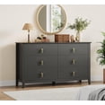 thumbnail image 1 of Dresser for Bedroom with 6 Drawers, 54 in Extra Wide Modern Chest of Drawers with Metal Handle, Dresser TV Stand, Wood Drawer Organizer for Bedroom, Living Room, Hallway, 1 of 8