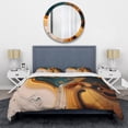 thumbnail image 3 of Designart "Fluid Abstractions Yellow and Green I" Abstract Liquid Ink Bedding Covert Set - Modern Yellow Abstract Bed Set With 1 Sham, 3 of 6