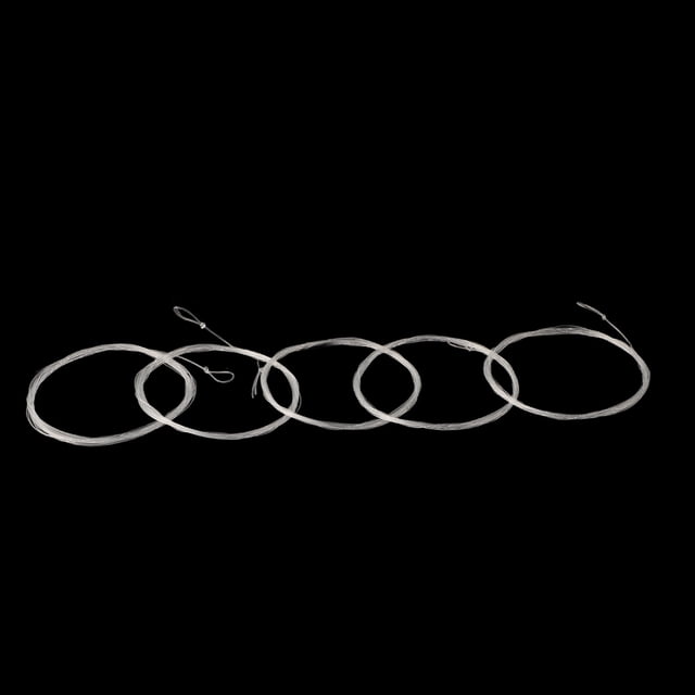 5pcs 9FT Fly Fishing Tapered Leader Fly Taper Line Leader Fishing Line With Loop 5X