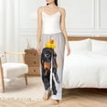 thumbnail image 5 of Uemuo Dachshund Sitting in Bathtub Pattern Women's Wide Leg Palazzo Lounge Pants with Pockets Light Weight Loose Comfy Casual Pajama Pants-Medium, 5 of 9
