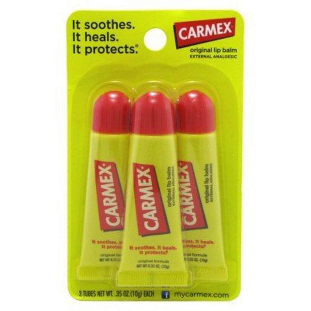 Carmex Lip Balm Original Formula Tube Classic Medicated Lip Balm 3 Tubes Per Package