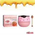thumbnail image 1 of ZHAOCHENG Mascarilla para dormir para labios, bálsamo de miel de abeja y bálsamo labial de fresa, mascarilla para dormir para labios con frutos rojos y pincel, cuidado potenciador de labios natural qu, 1 of 4