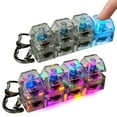 thumbnail image 2 of 2Pc Keyboard Stress Relief Fidget Toys, 4-Key Pc Transparent Black With Led Lights, For Office Workers S Anti-Stress Fidgeting Sensory Toys, 2 of 8