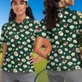 thumbnail image 5 of Uorisanigo White Daisy Couple Matching Outfit His and Hers Clothing Mens Golf Shirts Short Sleeve Dry Fit 1/4 Zip Up Athletic T-Shirt and Women's Golf Shirts Zipper Summer Sports Tops, 5 of 8