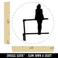 thumbnail image 2 of Gymnastics Gymnast Uneven Bars Solid Self-Inking Rubber Stamp Ink Stamper - Red Ink - Medium 1 Inch, 2 of 7