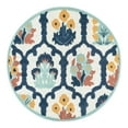 thumbnail image 3 of Unique Loom Belize Outdoor Collection Area Rug - Corozal (5' 3" Round Ivory/Navy Blue), 3 of 7