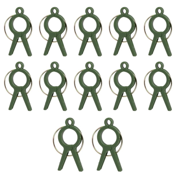 Clips reutilizables Clips para jardín Clips fijos de plástico Clips de soporte para tomates Clips de sujeción para enredaderas verdes (12)