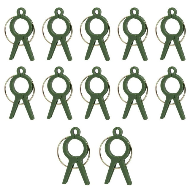 Clips reutilizables Clips para jardín Clips fijos de plástico Clips de soporte para tomates Clips de sujeción para enredaderas verdes (12)