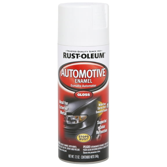 Rust-Oleum Automotive Gloss Acrylic Enamel 2X Spray Paint, White, 12 oz