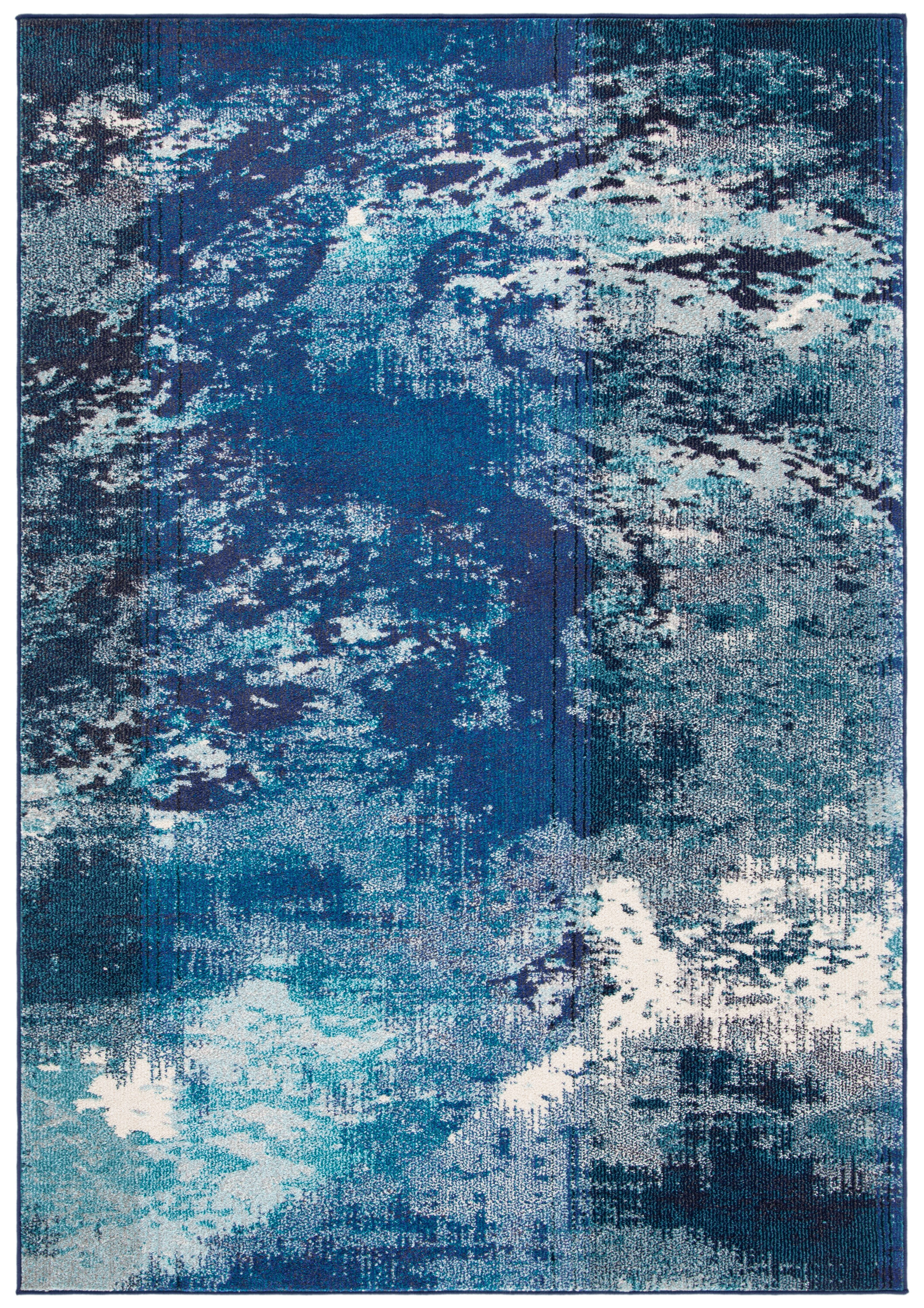 Safavieh Madison Oscar Abstract Area Rug, Navy/Ivory, 6' x 8'