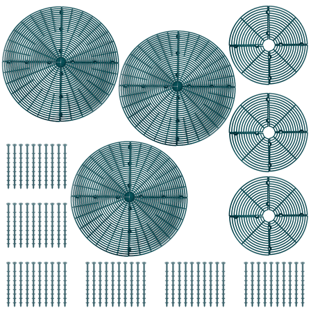 Cuttable Plant Pot Grids with Stakes - Pet Digging Stoppers, Adjustable & Breathable Mesh Covers for Indoor Outdoor Potted Plants