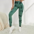 thumbnail image 3 of Seamless Tie Dye Tie Float Yoga Fitness Pants, 3 of 25