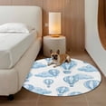 thumbnail image 2 of Blue Hot Air Balloon Round Area Rug 6Ft Washable Circle Rugs for Bathroom Office, Modern Balloon Float Clouds Non-Slip Carpet Floor Mats Indoor Outdoor Carpet Runner Aesthetic Home Decor, 2 of 8