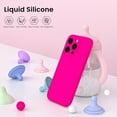 thumbnail image 3 of Compatible with iPhone 15 Pro Case with 2 x Screen Protector, Liquid Silicone Gel Rubber Cover [Full Body] Shockproof Protective Phone Case for iPhone 15 Pro, Hot Pink, 3 of 13
