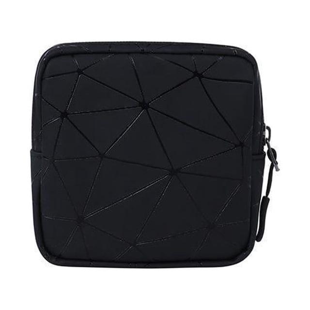 ZHAOCHENG 11.5*11.5*3cm,(negro)2 Piezas Bolsas Menstruales para Niñas Adolescentes Bolsa de Almacenamiento de Servilletas Sanitarias Bolsas de Tampones Sanitarios para Niñas Estuche Portátil para Lápi