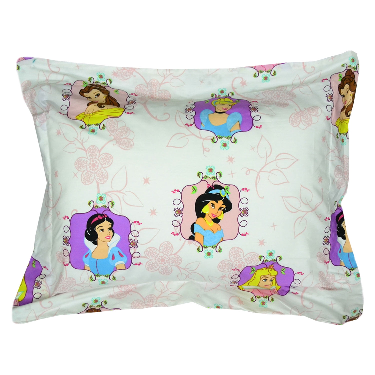 Disney Princesses Pillow Sham Princess Twist Jasmine Cinderella Bed