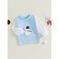 thumbnail image 5 of Toddler Kids Boys Girls Christmas Sweatshirts 6 12 24 Months 2T 3T 4T 5T Classic Cartoon/Snowman Print Long Sleeve Pullovers Winter Tops, 5 of 9