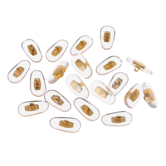 10 Pairs/Lot Golden PVC Glasses Anti Slip Aluminum Conductor Silver Nose Pads