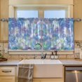 thumbnail image 6 of Iridescent Watercolor Waves Tier Curtains for Kitchen 57x36 Inch Semi Sheer Light Filtering Half Window Curtains 2 Panels, 6 of 8