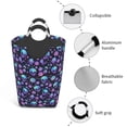 thumbnail image 4 of KLL purple Skull flower Laundry Hamper,Large Canvas Fabric Lightweight Storage Basket Toy Organizer Dirty Clothes Collapsible Waterproof, 4 of 6