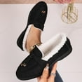 thumbnail image 5 of Women's Casual Loafers Comfortable Plus Velvet Warm Round Toe Low-Top Slip-On Shoes for Indoor and Outdoor Use, 5 of 9