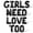 Black, variant on Letter Balloons - GIRLS NEED LOVE TOO 16" Inch Alphabet Letters Foil Mylar Balloon Pride Day Party Banner (Pink)