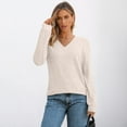 thumbnail image 3 of SUNBS Blouses for Women Long Sleeve Shirts Casual V Neck Tops Fall Winter Fashion Clothes, Sizes S-2XL, 3 of 8