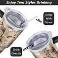 thumbnail image 3 of 30oz Insulated Stainless Steel Tumbler with Handle and Straw - Horse Design Travel Mug, Coffee Cup & Water Bottle - Perfect Gift for Women, Girls and Horse Lovers, 3 of 6