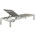 thumbnail image 3 of Modway Shore Outdoor Patio Aluminum Mesh Chaise in Silver Gray, 3 of 4