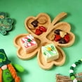 thumbnail image 2 of Chanana St. Patrick's Day Plates Shamrock Bamboo Serving Platter Wooden Clover Shaped Candy Dish Fruit Snack Plate Irish Heart Appetizer Serving Tray for St Patrick's Supplies, 2 of 6